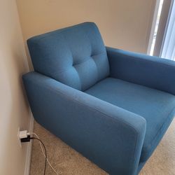Living Spaces Blue Chair