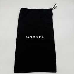 Chanel Black Drawstring Dustbag Shoes Handbag Purse 19x11 Inches