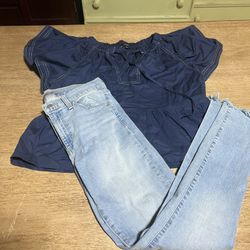 Blouse And Jeans Combo