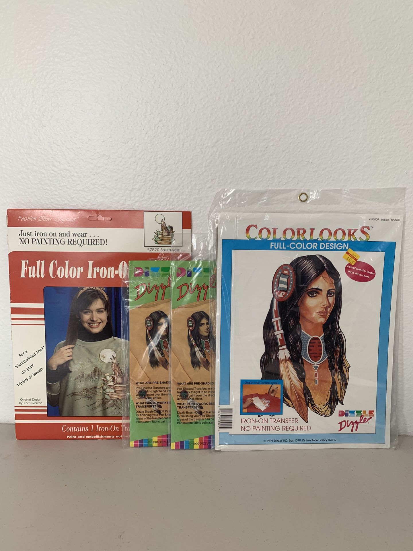 Dizzle Iron-On Design American Indian Princess Girl Desert Trail Full Color 90s Lot 4