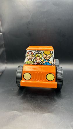 Vintage Orange Tupperware Tupper Toys Pick-Em-Up Truck