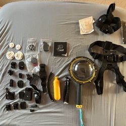 Go Pro Accessories Bundle Around  40 Pieces 