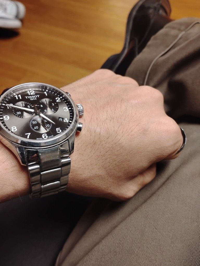 Black Crystal Sapphire TISSOT Stainless Steel Adjustable Size