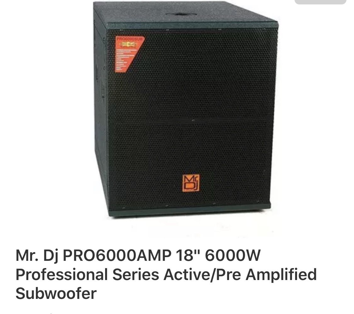 Subwoofer mr Dj pro 6000amp 18” 6000wats profesional