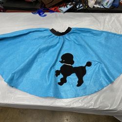 Little Girls 50s Poodle Skirt Halloween Costume. Size 10. 