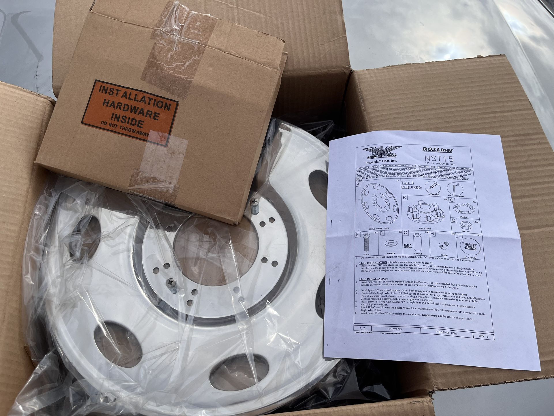 15 inch trailer wheel simulator covers