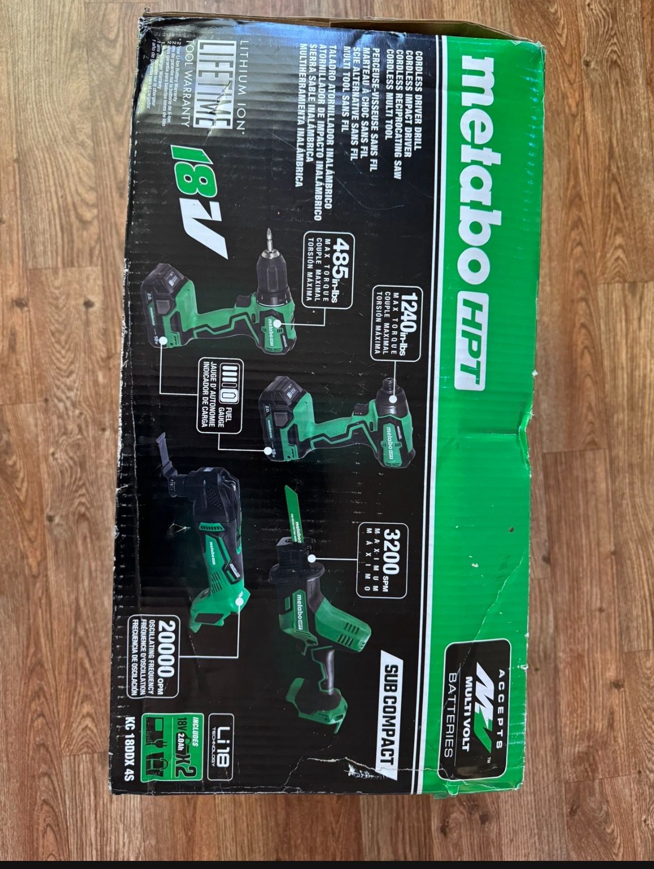 New Metabo 18v 4 Tools Set (Drill , Impact , Multi-tool , Hackzall )