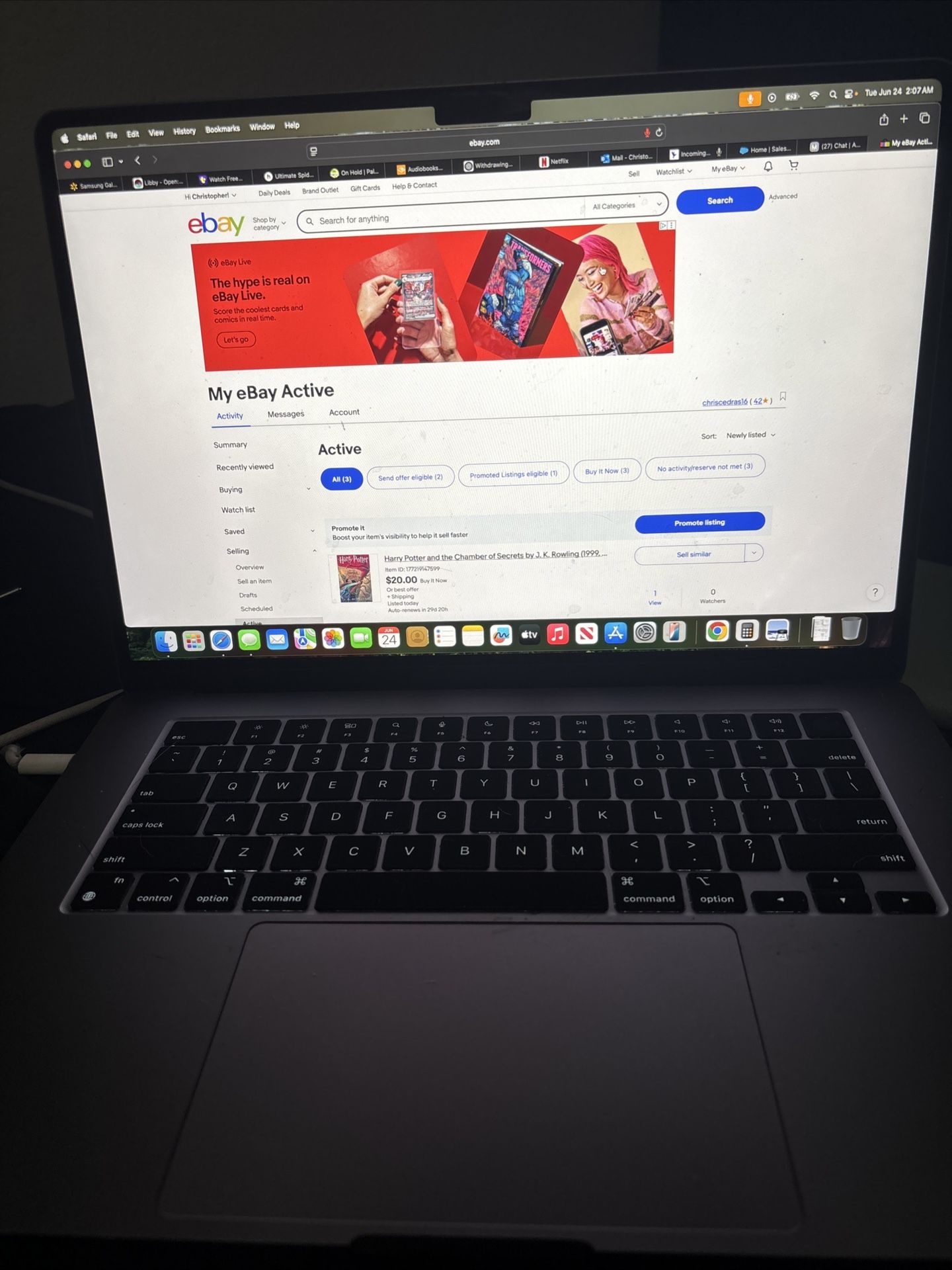 2023 MacBook Air 15 Inch 8gb RAM 256HD