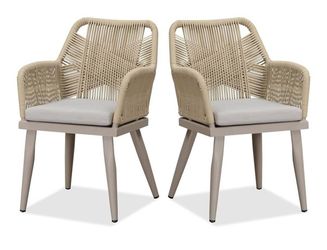 Pair of Purple Leaf Riviera Outdoor Dining Chairs - DC02 (We Have 2 Sets Available - Price is Per Set)