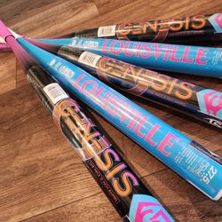LOUISVILLE SLUGGER GENESIS - 1PC Slowpitch Softball Bats One Piece USSSA UTrip Slow Pitch Bat LS Geny VICE BUBBLEGUM BUBBLE GUM U-Trip