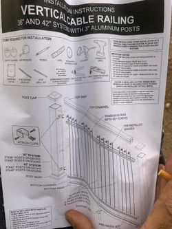 Vertical cable  railing kit