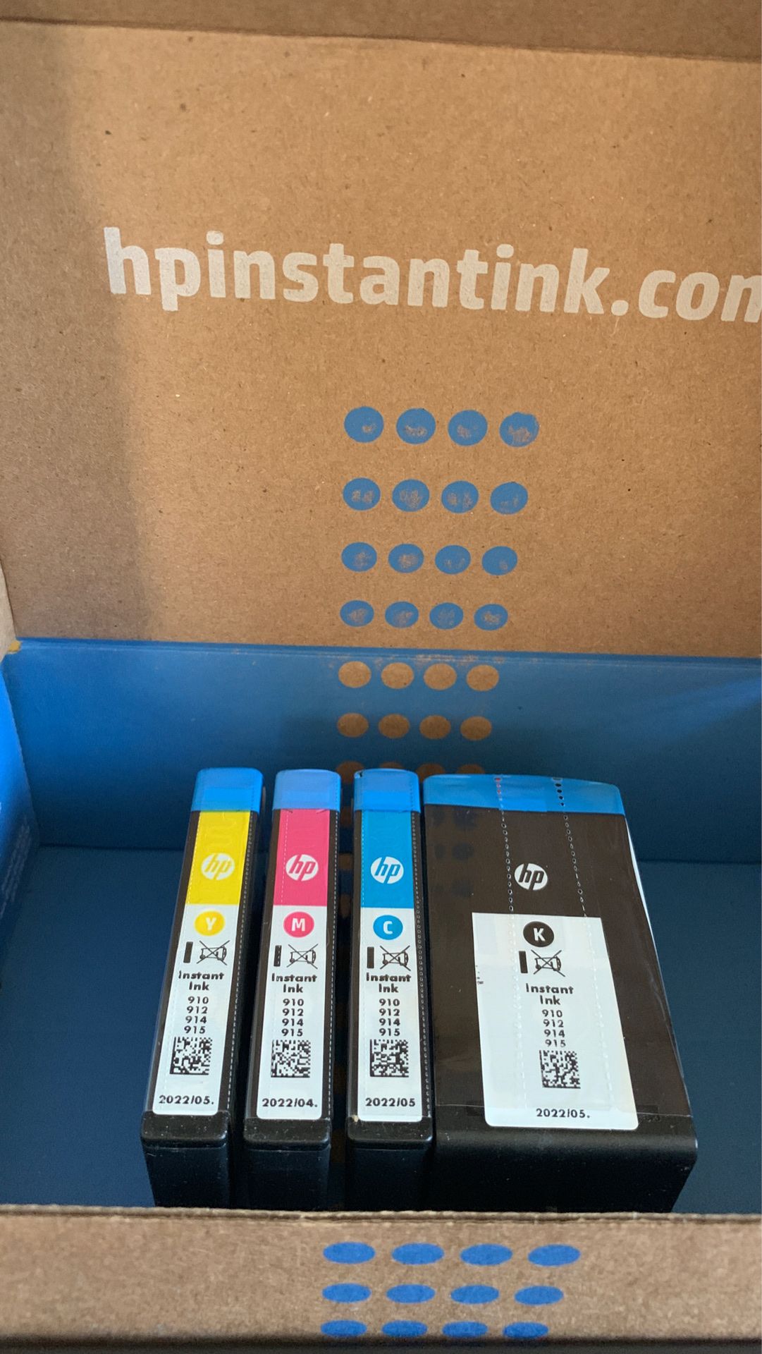 HP Instant Ink 910/912/914/915 Bl+Y+M+C Cartridges