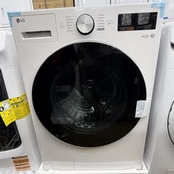 Brand new LG 5.0 cu. ft. Stackable SMART Front Load Washer in Alpine White with TurboWash 360, AI Sensing, Steam and LCD Display