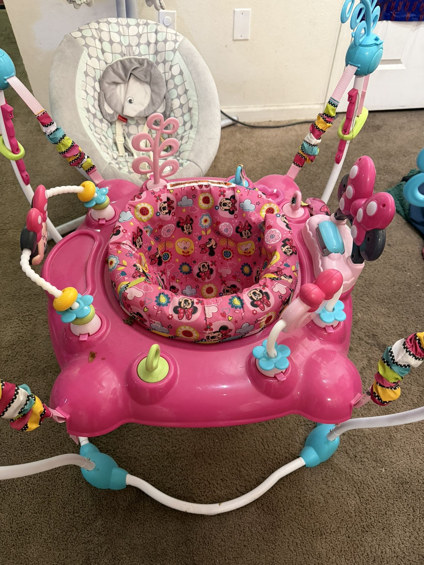 Disney Baby Minnie Mouse Baby Activity Center Jumper For 6-12 Months