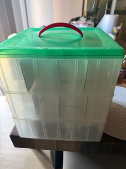 3-Layer Clear Plastic Storage Container with Lid