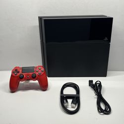 ps4 500Gb with red controller