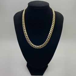 CUBAN CHAIN 10KT YELLOW GOLD, 17.5” LENGHT, 105.3 GRAMS, 9.2 MM. 