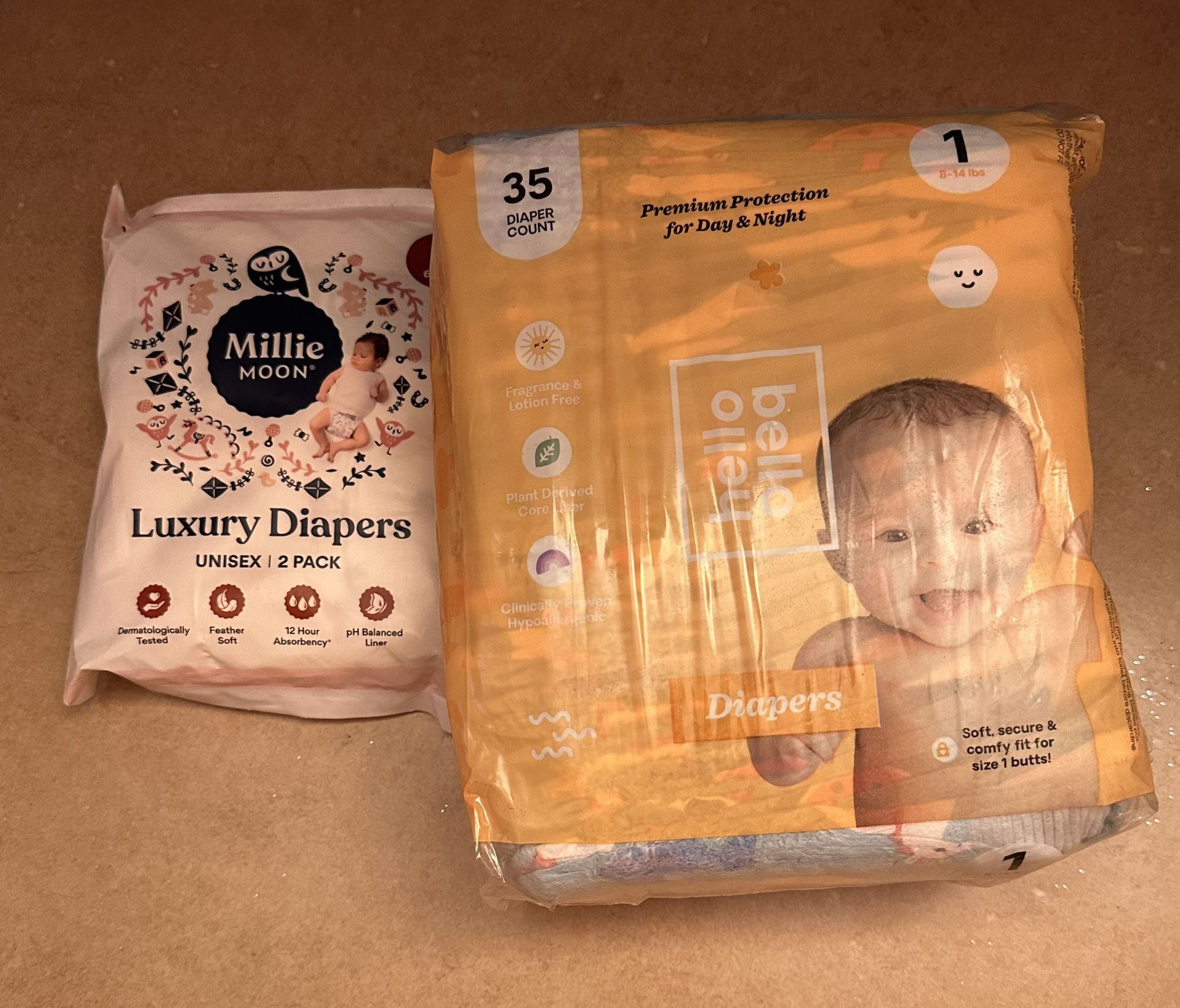 Millie Moon and Hello Baby Luxury Diapers