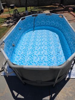 Bestway Steel Pro MAX 10' x 6'7' x 33' Oval Above Ground Swimming Pool Set (no pump)