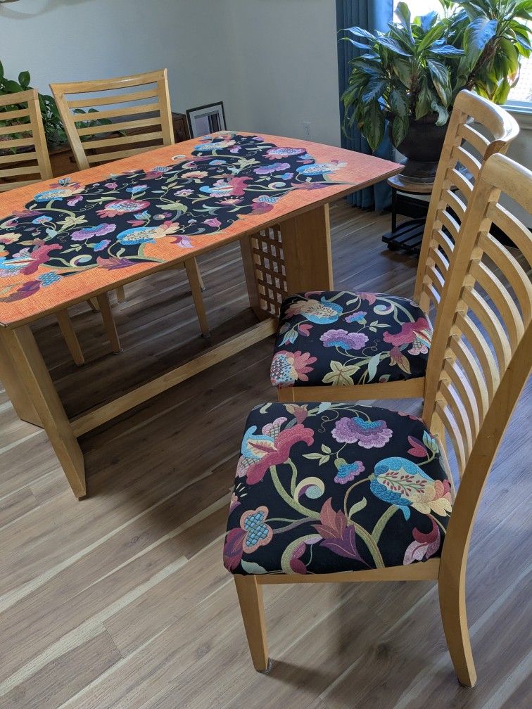 Unique  Kitchen Dining Table With Four Chairs