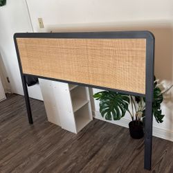 FREE Rattan Black Metal Head Board