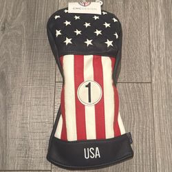 New Limited Edition USA American Number 1 Red/White/Blue Driver Head Cover Golf 