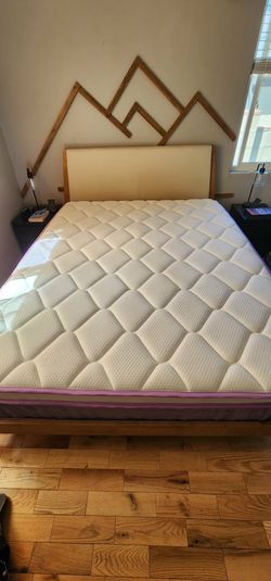 Queen Mattress, Bed Frame, and Headboard
