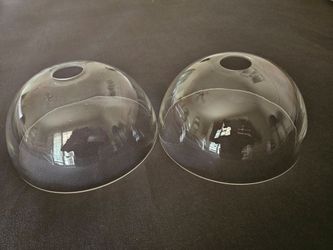 2 Clear Glass Globes