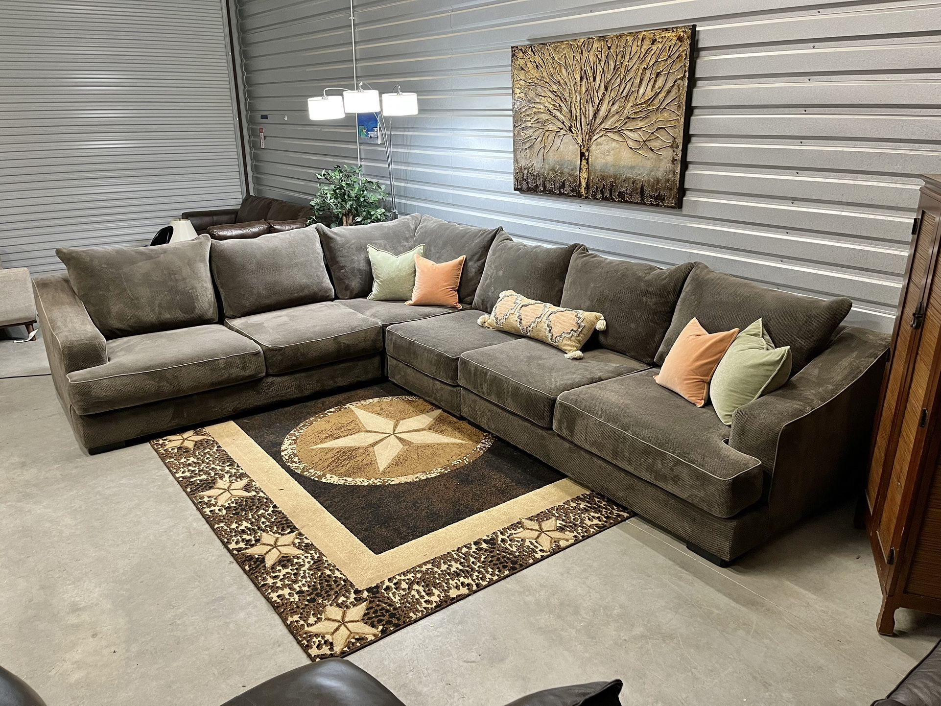 Dark Gray 4-Piece Sectional Couch - Bobs Mill Furniture
