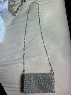 Rhinestone sparkly bag silver