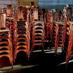 Patina Rose Gold Bistro Chairs Chair Rustic Boho 