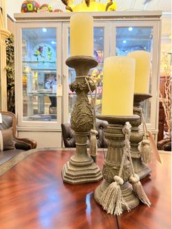 Set Of 3 Tassle Candle Stick - 30% OFF OFFER!!!
