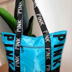 Pink Tote Large Teal Handbag 