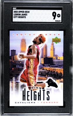 LEBRON JAMES 2003 04 UPPER DECK CITY HEIGHTS SGC 9 CLEVELAND CAVALIERS