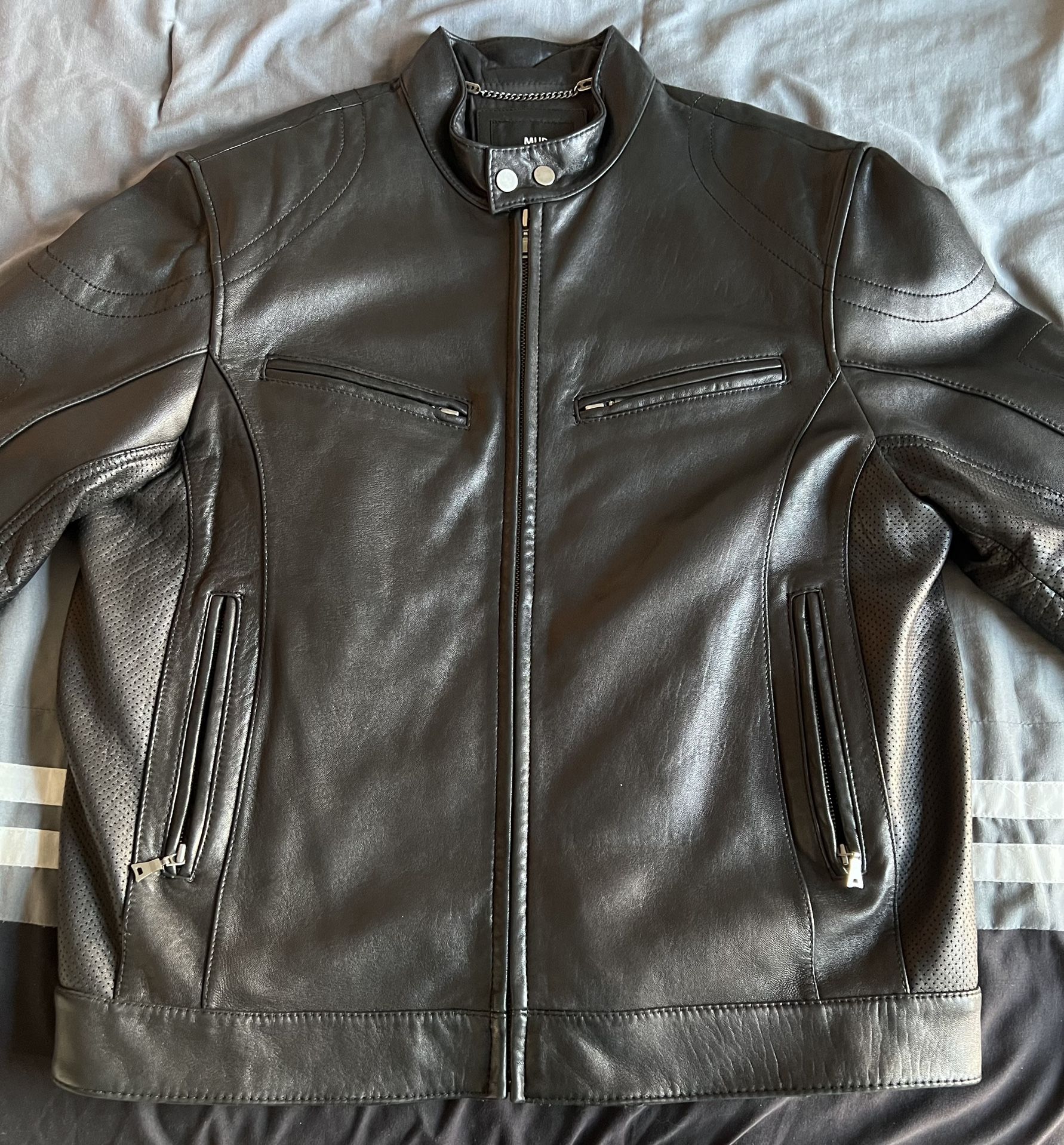 Murano Genuine Lamb Skin Leather Jacket Mens Size Large