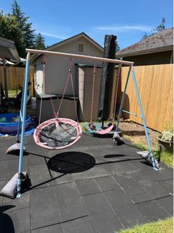 Lunafun Swing Set with Extra Swing