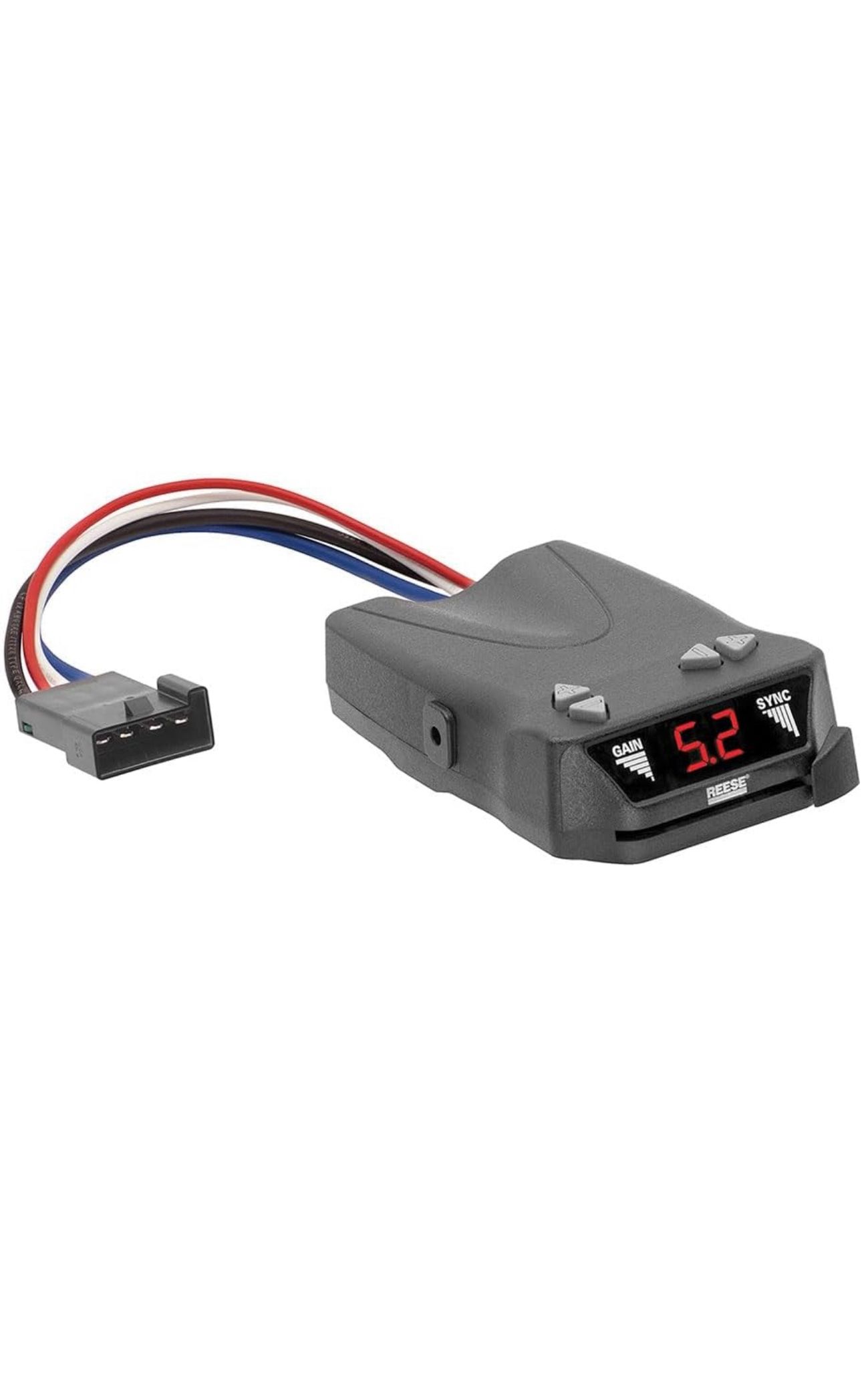 REESE towpower Brakeman IV Time-Delay Brake Controller for Trailers with 1-4 Axles, Compatible with Ford, GM, Chevy, Dodge, RAM, Toyota, Jeep. Wiring 