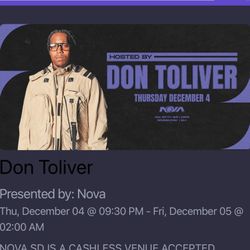 Don Toliver VIP Table Ticket 