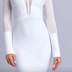 Bandages White Dress L