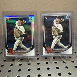 2025 Bowman Chrome Hayden Birdsong Red Rookie Card & Base Card #63