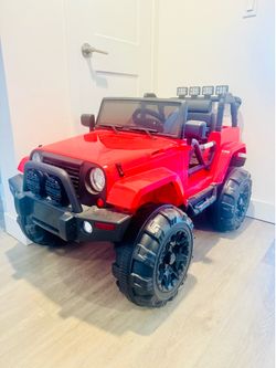 Kids Electric Ride-On Jeep (Red) – Brand New