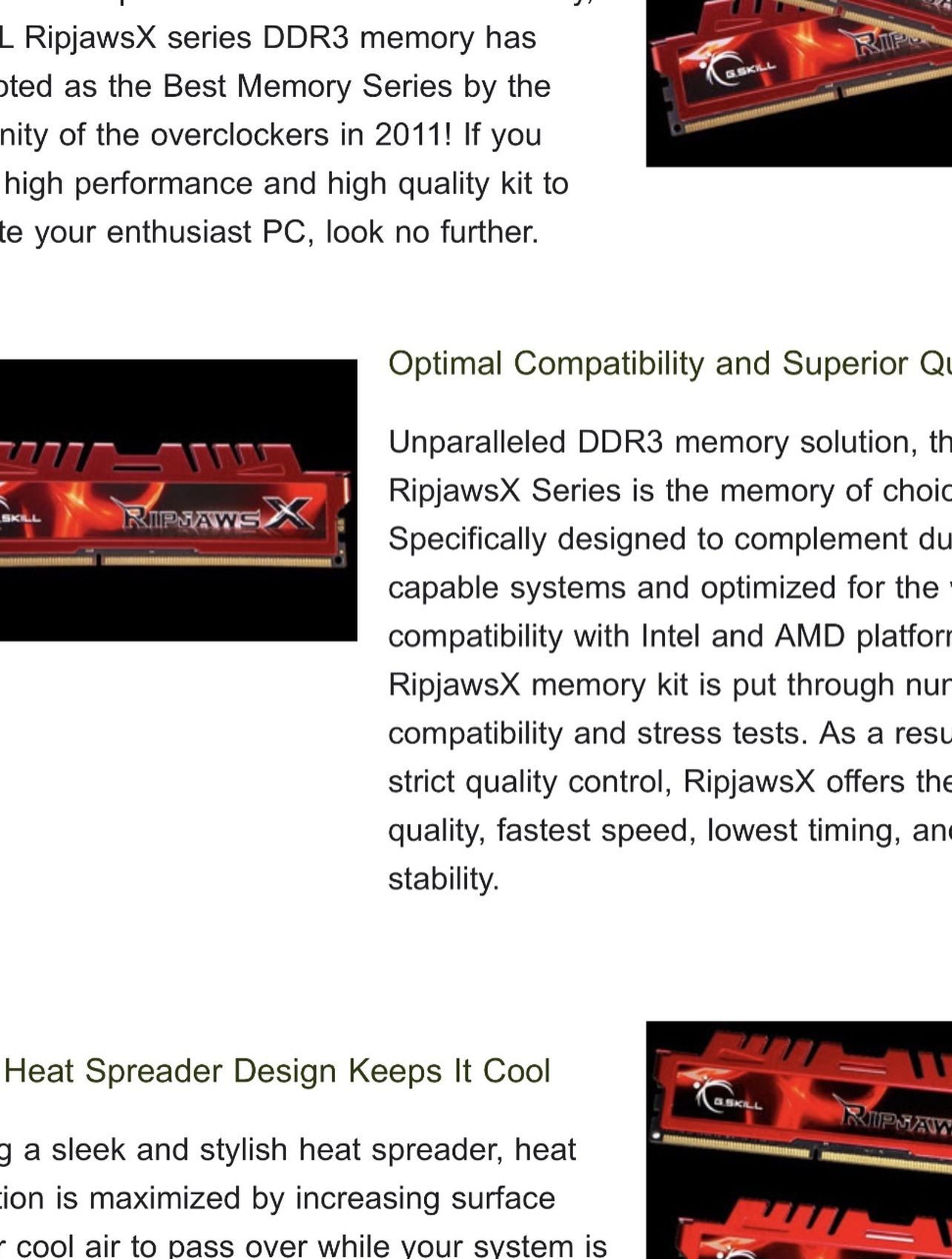 G Skill Rip jaws X Series DDR3 16x 2 & 32x4