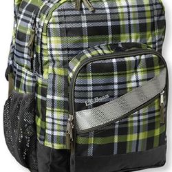 Brand new L.L. Bean Plaid Backpack
