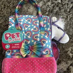 Unicorn Plush In Carrier Bag 