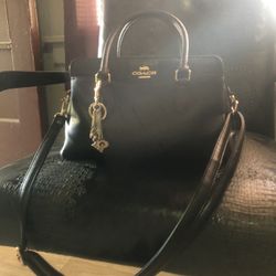 Coach Darcie Carryall Full Size ( Not Mini ) Purse With Charm