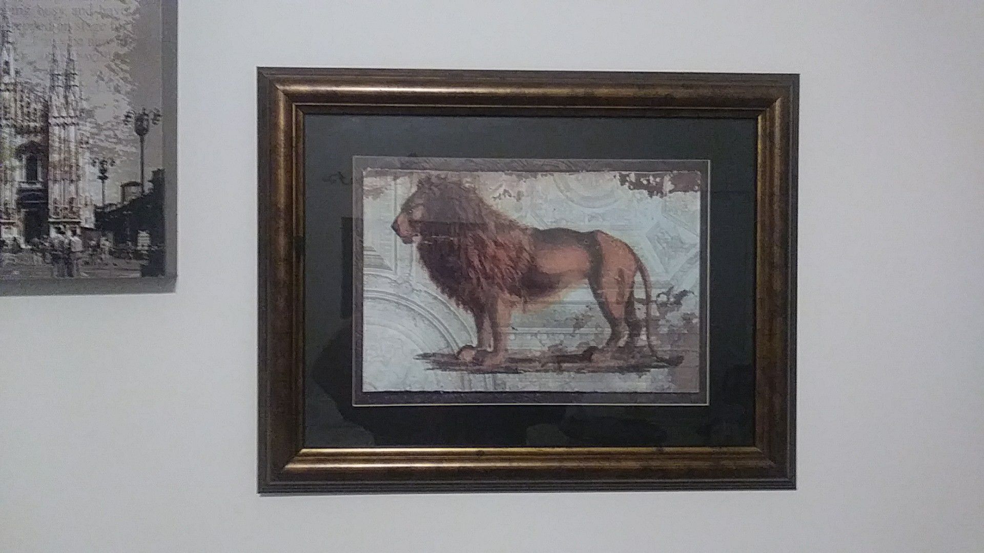 Art with lion bold great piece made special order