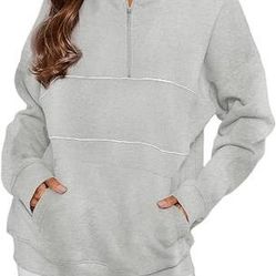 BLENCOT Women's Casual Half Zip Up Sweatshirt Sz XL Womens NEW