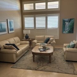 Delivery Available Genuine Leather Couch set Sleeper Sofa