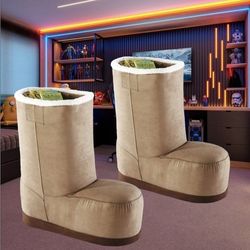 Huge Ugg Style Brown Boot Chair lounge chaise Large kids Party Gaming display seat