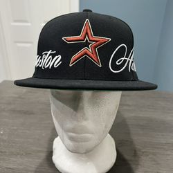 Houston Astros x Just Don Snapback Hat One Size Mitchell & Ness Black NWOT